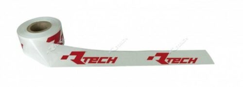 TRACK MARKER TAPE 120 MT – 1 KG WHITE + RED, TRACK TAPE WHITE & RED RTECH LOGO