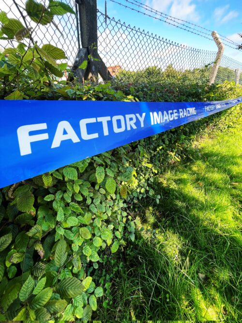 TRACK MARKER TAPE BLUE WHITE 200M 8cm X 200m X 80um