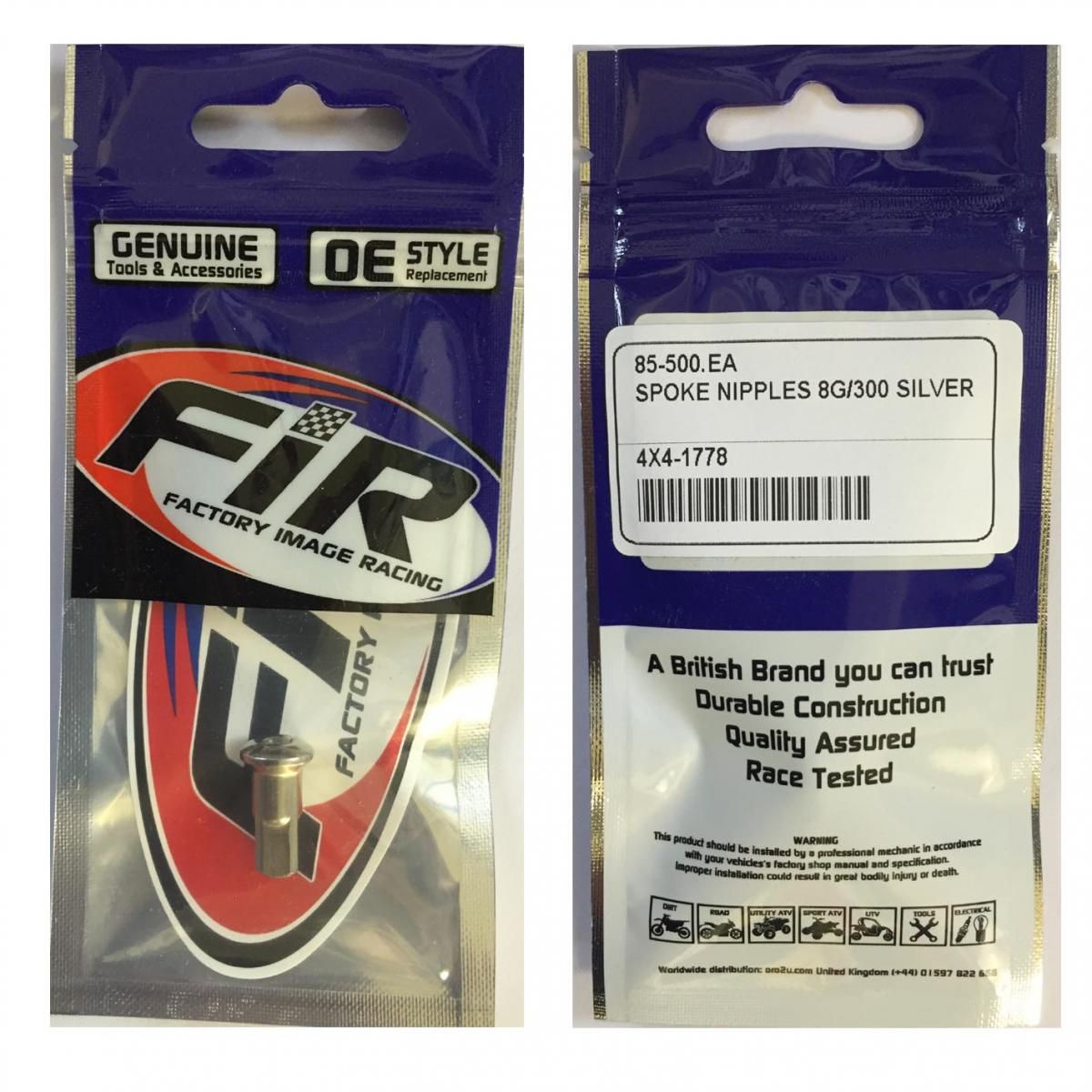 SPOKE NIPPLES 8G/300 SILVER - Image 3