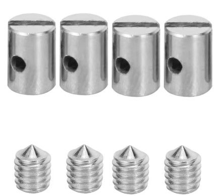 SOLDERLESS NIPPLE 5.0mm DIA x BARREL GRUB SCREW – PACK OF 4