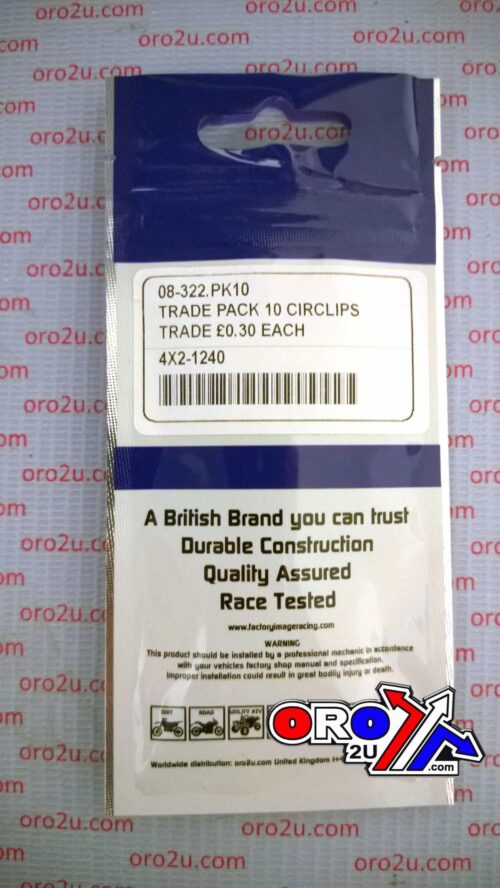 TRADE PACK 10 CIRCLIPS, TRADE Â£0.30 EACH