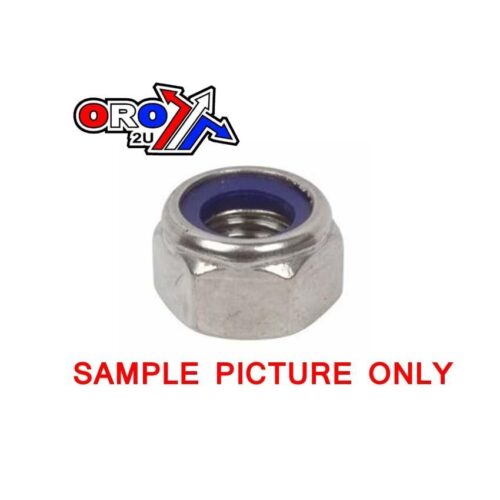 M10x1.00mm NYLON LOCK NUT BZP, SPECIAL PITCHSLIM/THIN 10×17, EACH