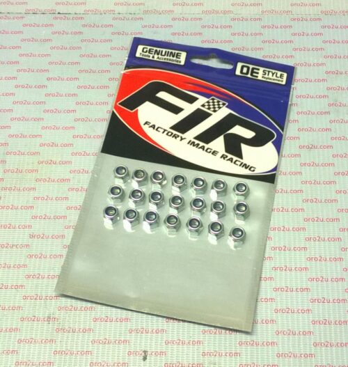 NYLOCK M6 NUT PACK/20, REGULAR 8X10mm / M6x1.00mm