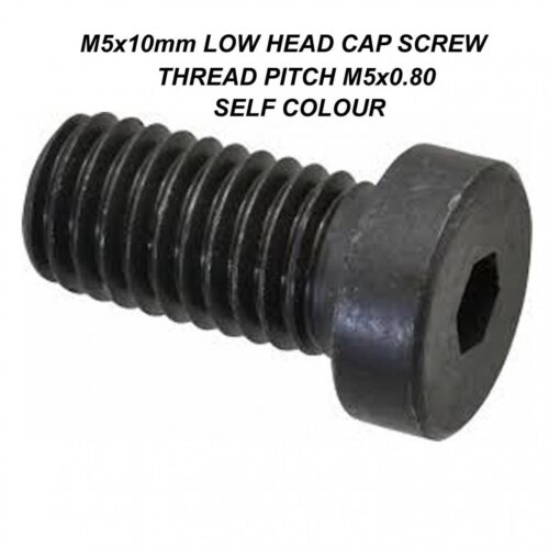 M5x10 ALLEN CAP BOLT SELF / C, LOW CAP SCREW BLACK