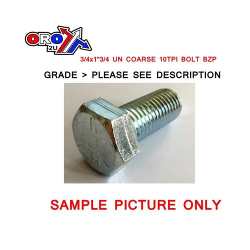3/4×1”3/4 UNC 10TPI BOLT BZP, EACH