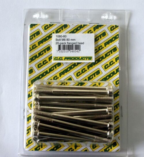 M6 x 80mm FLANGE BOLT, PACK OF 20