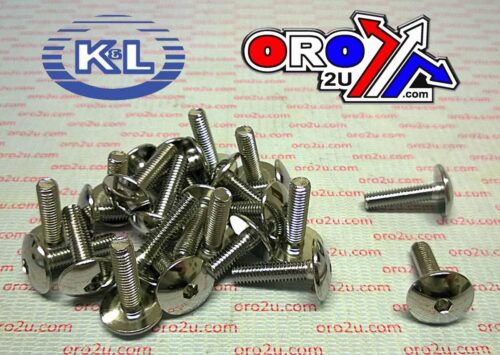 CHROME ALLEN OVAL HEAD 6×24 PACK/25, 4mm KEY 33-7864, ROAD TOOLS, YAMAHA