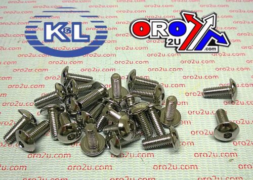 CHROME ALLEN OVAL HEAD 6×16 PACK/25, SUZUKI 4mm Key 33-7868, TOOLS ROAD
