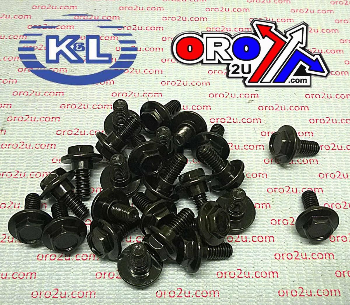 BLACK 10mm HEAD FLANGE 6x15 PAC/25, WITH SHOULDER HONDA, TOOLS ROAD 33-7872