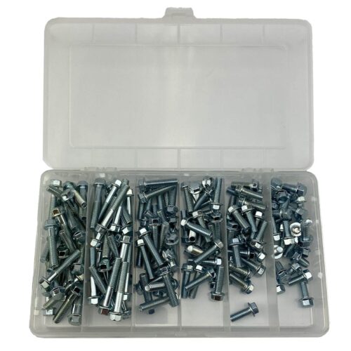 BOLT SET 150pcs M6 HEAD 8mm, LENGTHS 12, 16, 20, 25, 30, 35