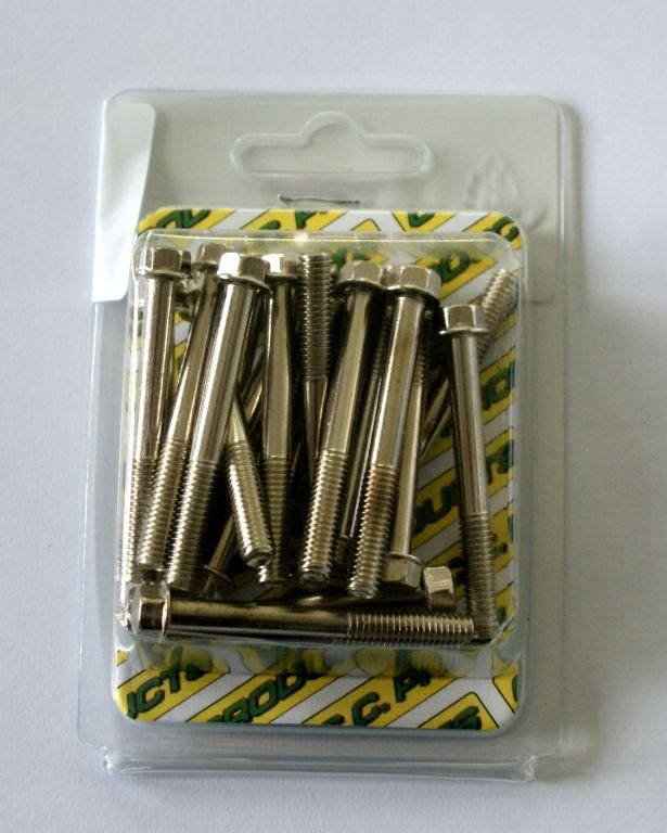 M6 x 50mm FLANGE BOLT, PACK OF 20, 8mm HEX