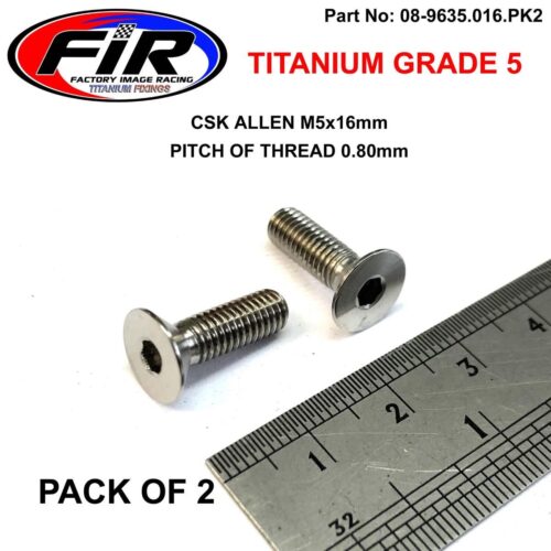 TITANIUM CSK ALLEN M5X16mm, TITANIUM GRADE 5 / PK 2