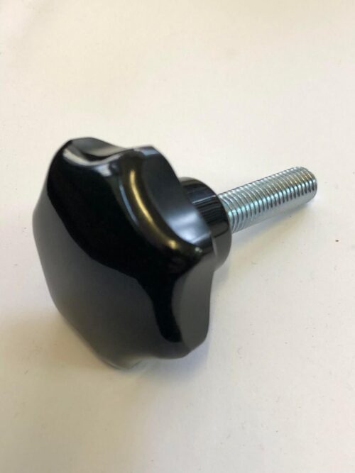 (HB) SMALL M10x40 BOLT HEX BZP EACH, HANDBOLT / 50MM DIA LOBE NYLON, HH5/50/10040