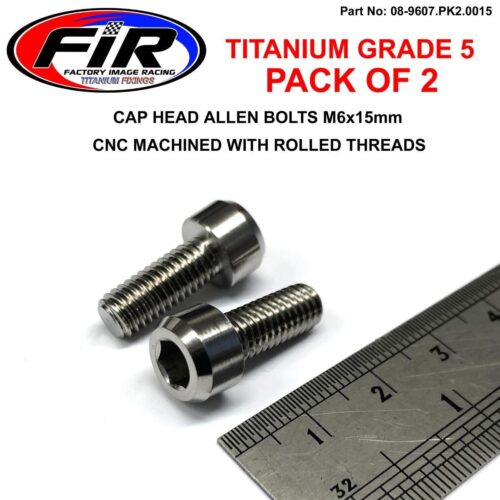 TITANIUM ALLEN BOLT M6x15, GRADE 5 TI – PACK OF 2