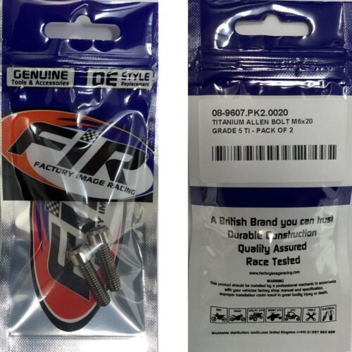 TITANIUM ALLEN BOLT M6x20, GRADE 5 TI – PACK OF 2