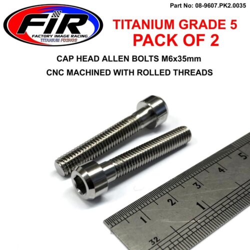 TITANIUM ALLEN BOLT M6x35, GRADE 5 TI – PACK OF 2