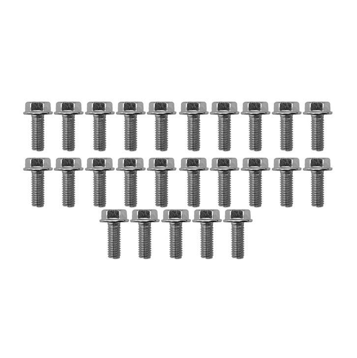 M6 x 15mm FLANGE BOLT, PACK OF 25, 10mm HEX