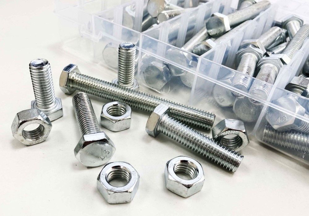 BOLTS AND NUTS ASSORTMENT 100pc 12mm M12 1.75mm PITCH - TOOLZONE KDPHW004 - Image 4