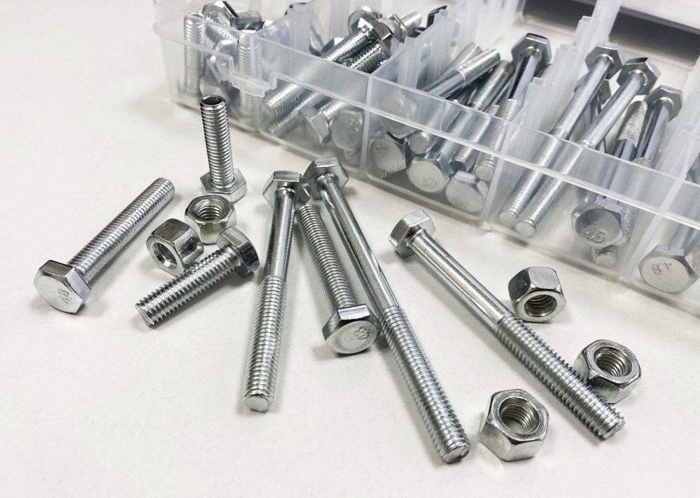 BOLTS AND NUTS ASSORTMENT 100pc 8mm M8 1.25mm PITCH - TOOLZONE KDPHW003 - Image 4