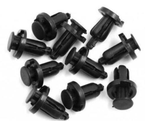 PACK-10 PLASTIC CENTER PUSH FENDER CLIPS RIVETS, 8mm x 23mm x 15mm