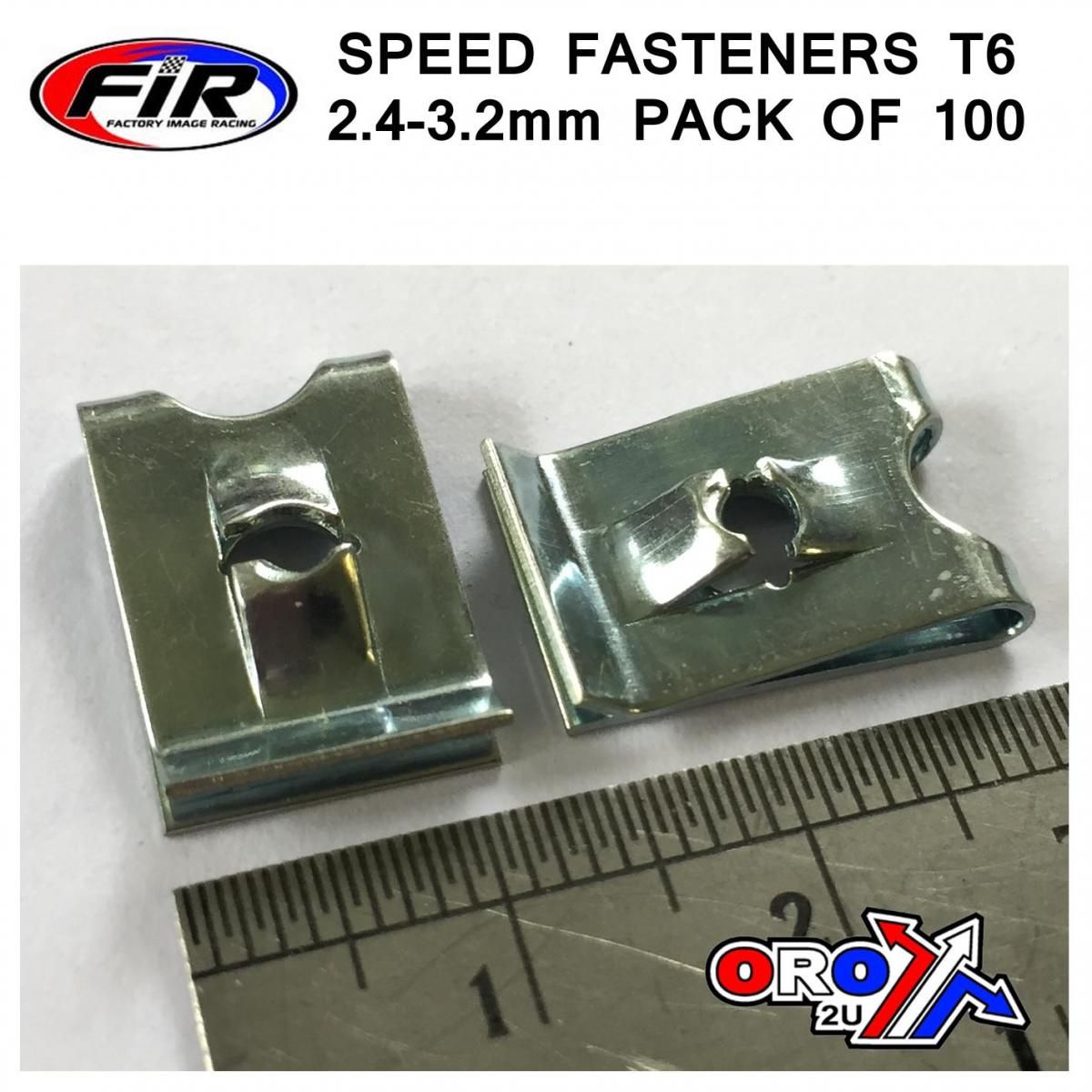 SPEED FASTENERS T6 2.4-3.2mm, PACK OF 100