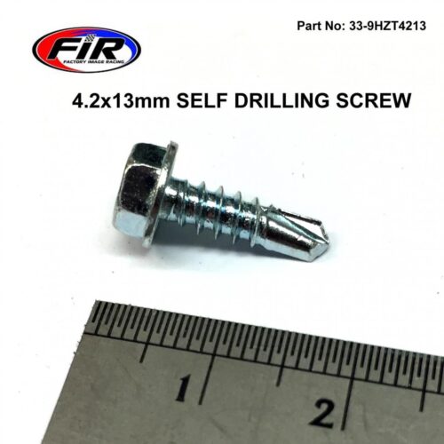 4.2x13mm SELF DRILLING SCREW, HEX TEK TEC / BZP METAL / EACH, Drilling Capacity 1.2mm – 3.5m