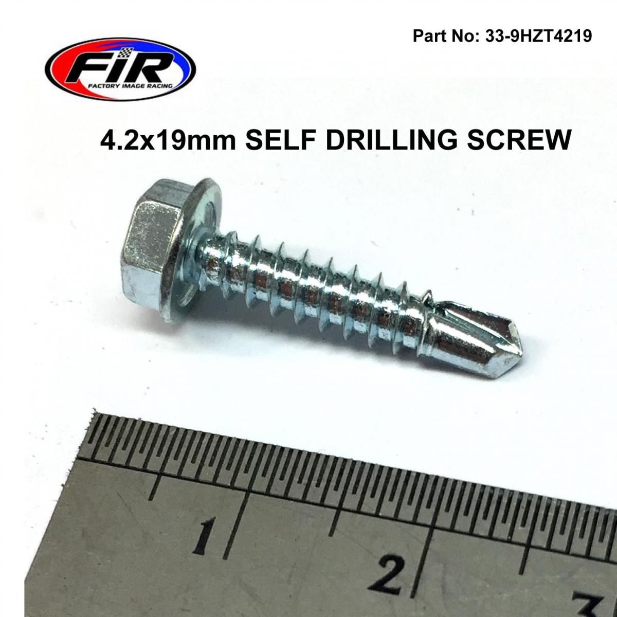 4.2x19mm SELF DRILLING SCREW, TEK TEC / BZP METAL / EACH, Drilling Capacity 1.2mm - 3.5m