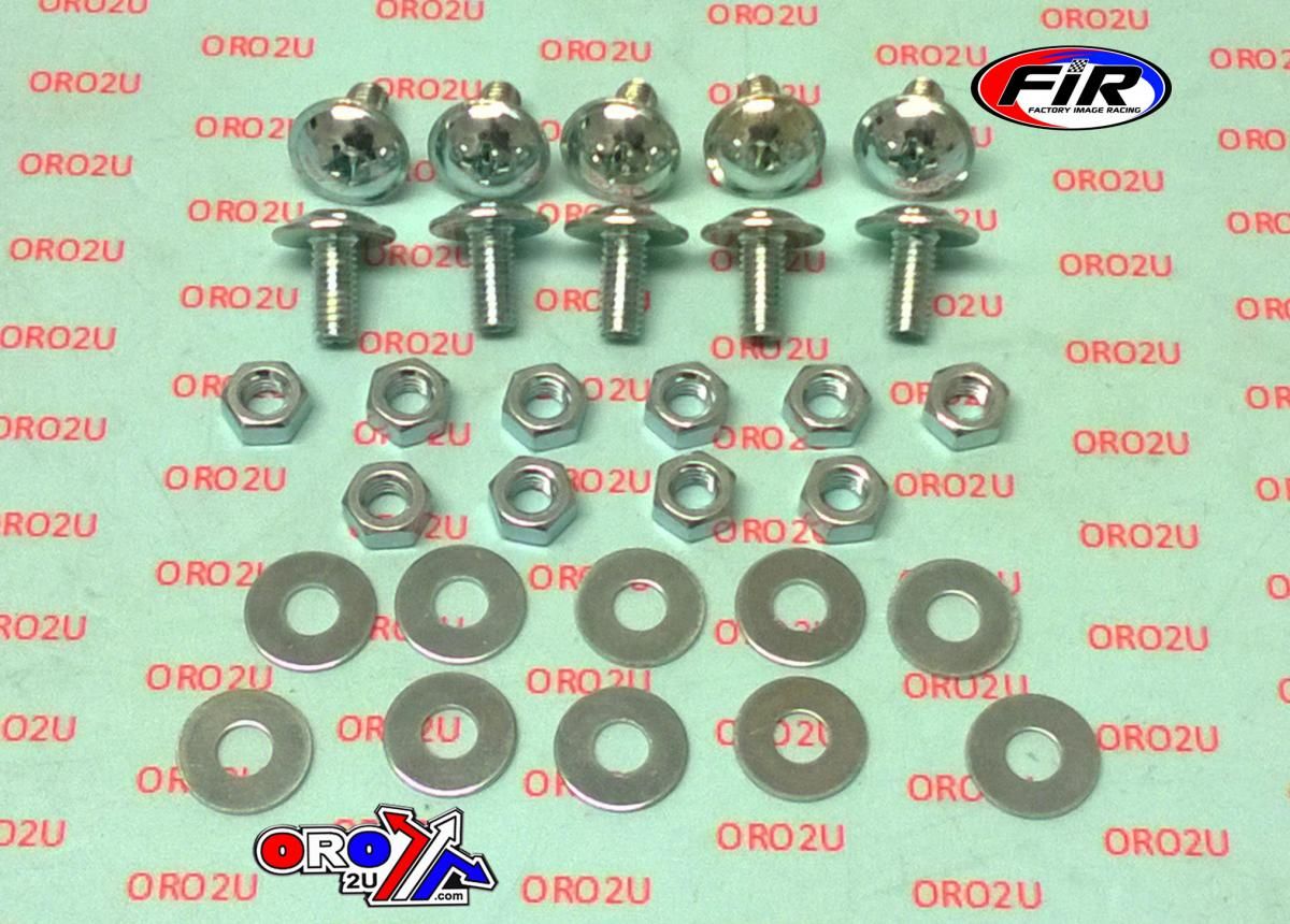 M6 x 13mm Dome Head Chrome Bolt, Nut & Washer Set - Pack Of 10 - 30pcs Kit - Image 2