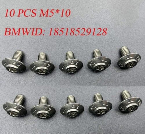 BMW STAINLESS STEEL SHELL SCREWS BOLTS M5X10 PACK OF 10 18518529128