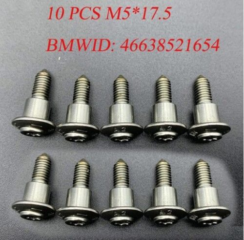 BMW STAINLESS STEEL SHELL SCREWS BOLTS M5X17.5 PACK OF 10 46638521654