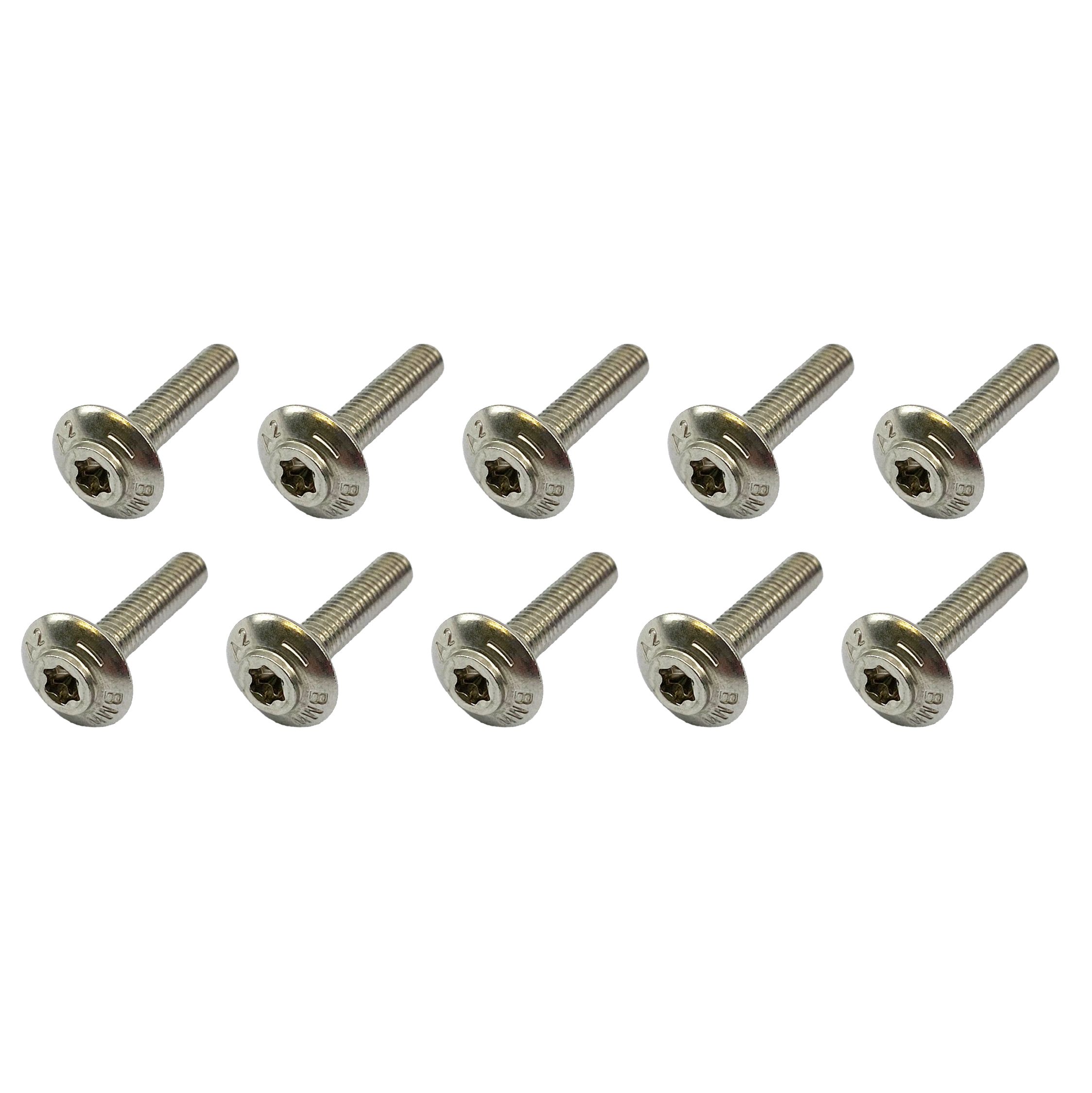 BMW STAINLESS STEEL SHELL SCREWS BOLTS M5X25 PACK OF 10 46638534939