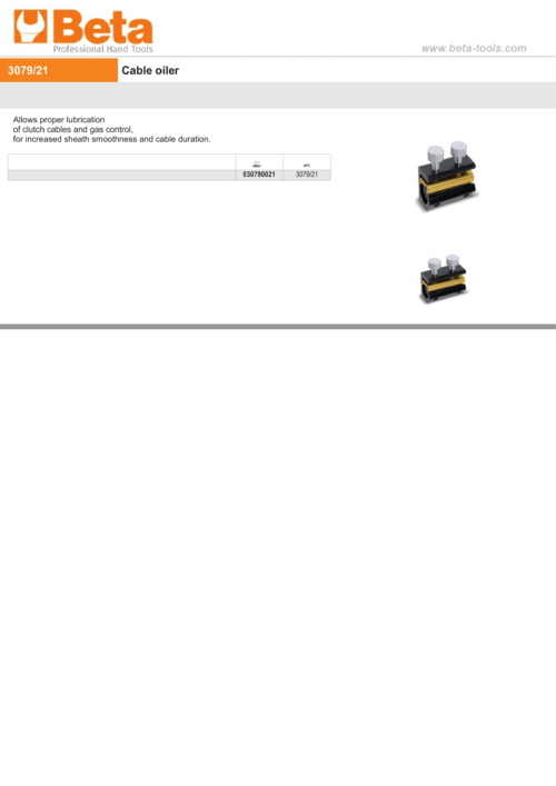 Cable Oiler for Clutch and Gas Control Lubrication – Beta Tools 3079/21