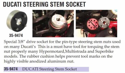 STEERING STEM SOCKET, DUCATI 3 / 8″ 35-9474, TOOLS