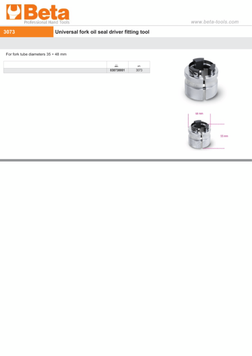 Universal Fork Oil Seal Driver Fitting Tool 35mm – 48mm – Beta Tools 3073