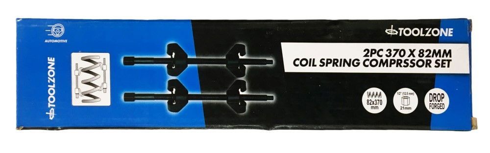COIL SPRING COMPRESSOR 2pc 370x82mm 1/2"sq DRIVE - TOOLZONE KDPAU005