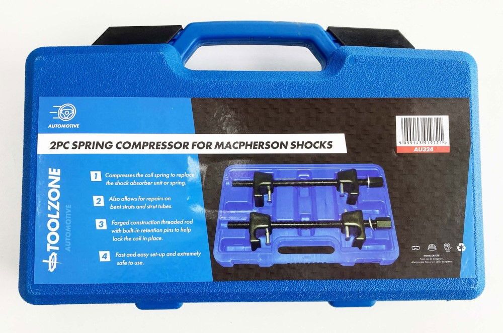 SPRING COMPRESSOR 2pc WITH LOCKING PINS - TOOLZONE KDPAU324 - Image 6