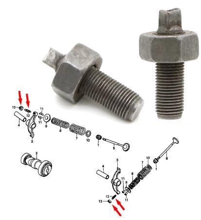 TAPPET ADJUSTING SCREW W/NUT, 90012-300-000, 90012-426-000, AT-09300 - Image 4