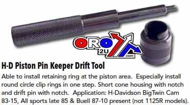 HD Piston Pin Keeper Drift, K&L 35-5004 HARLEYS - Image 2
