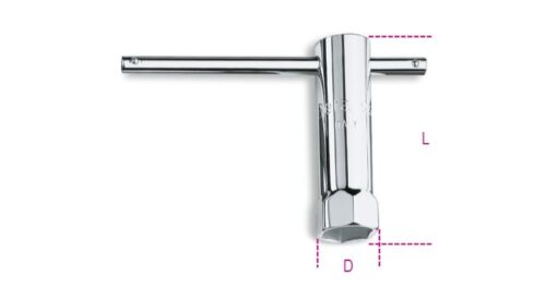 Tubular Spark-Plug Wrench Chrome-Plated Hexagon End 20.8mm – Beta Tools 955 20,8