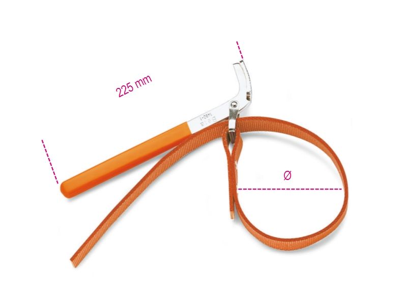 Strap Wrench for Oil Filters Up to 160mm - Beta Tools 1490/1 - Image 2