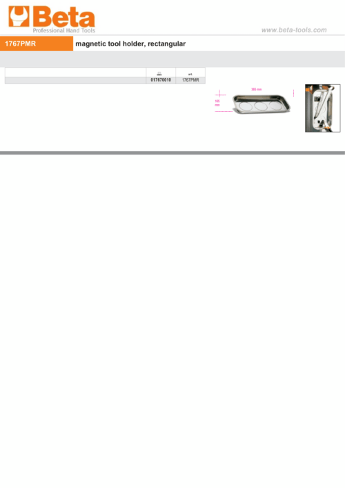 Rectangular Magnetic Tool Holder – Beta Tools 1767PMR