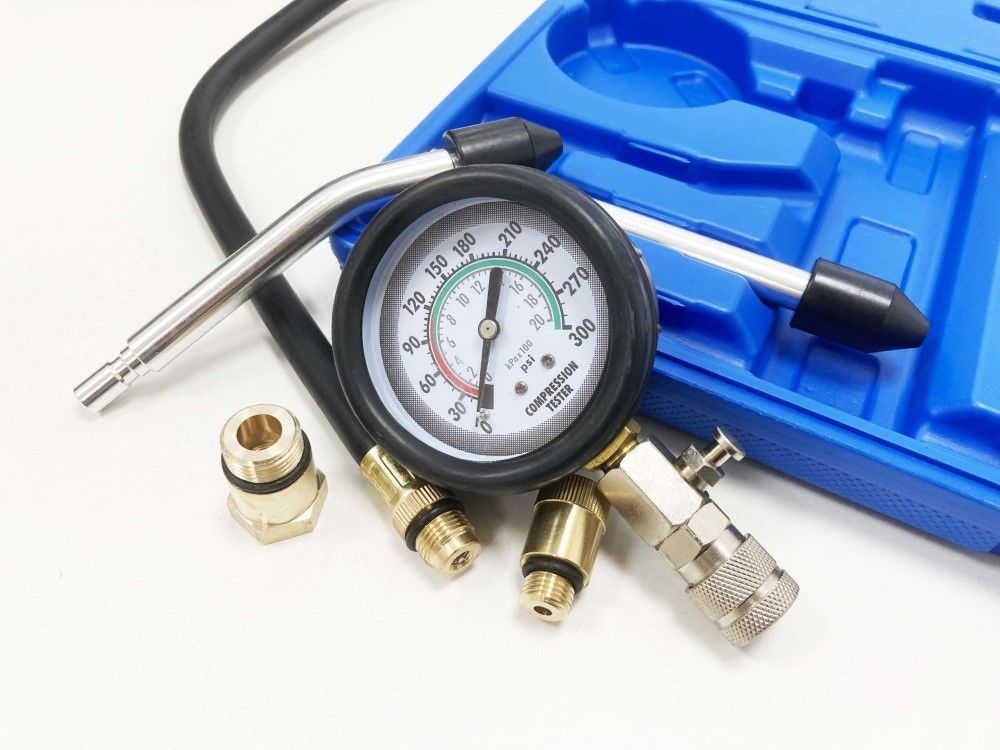 PETROL COMPRESSION TEST KIT 8pc 63mm GAUGE UP TO 300 psi - TOOLZONE KDPAU343 - Image 6