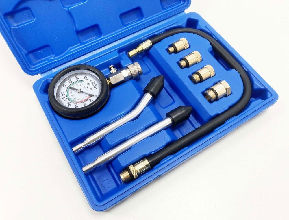 PETROL COMPRESSION TEST KIT 8pc 63mm GAUGE UP TO 300 psi - TOOLZONE KDPAU343 - Image 8