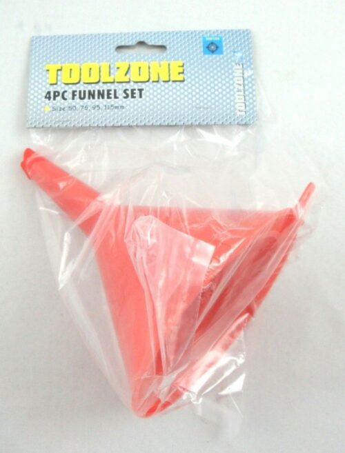 FUNNEL SET 4pc PLASTIC 50-110mm – TOOLZONE KDPHW106