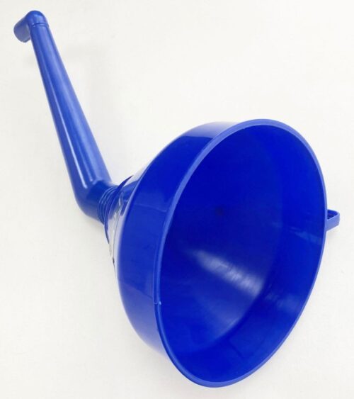 PLASTIC ANGLED FUNNEL BLUE 160mm WITH REMOVABLE FILTER – TOOLZONE KDPAU391