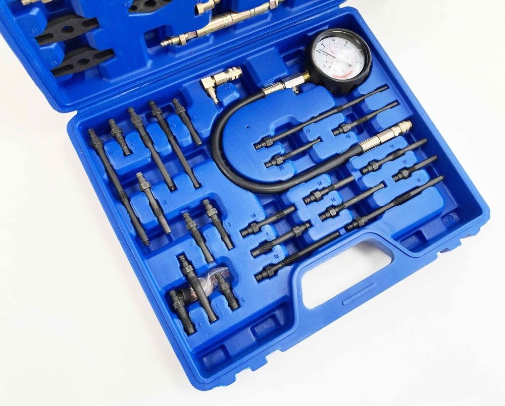 MASTER COMPRESSION TEST KIT FOR PETROL AND DIESEL ENGINES 64mm GAUGE - TOOLZONE KDPAU036 - Image 5