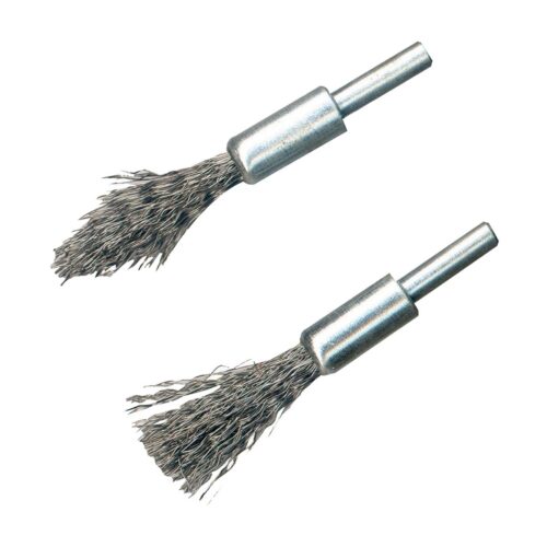 ROTARY WIRE BRUSH SET 2, STEEL DE-CARB