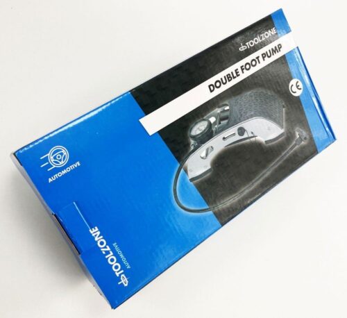 DOUBLE FOOT PUMP HEAVY DUTY WITH GAUGE AND 24″ HOSE – TOOLZONE KDPAU029