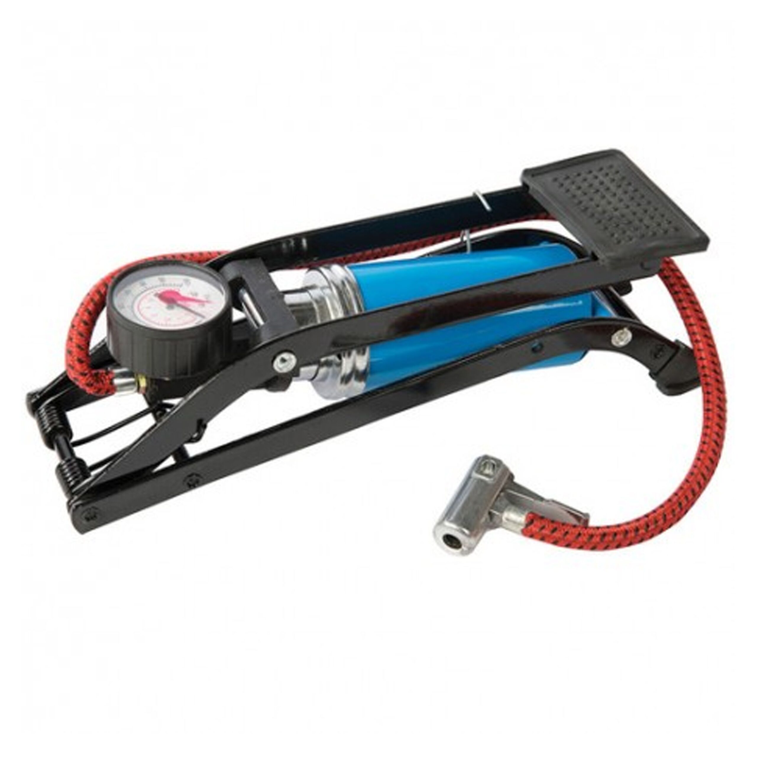 FOOT PUMP WITH GAUGE H/D, HEAVY DUTY.