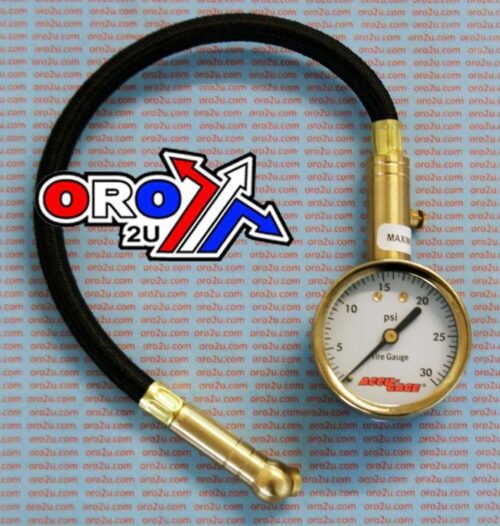 TYRE PRESSURE GAUGE 30 PSI., WITH HOSE & BLEEDER 45* TIP, H30XA